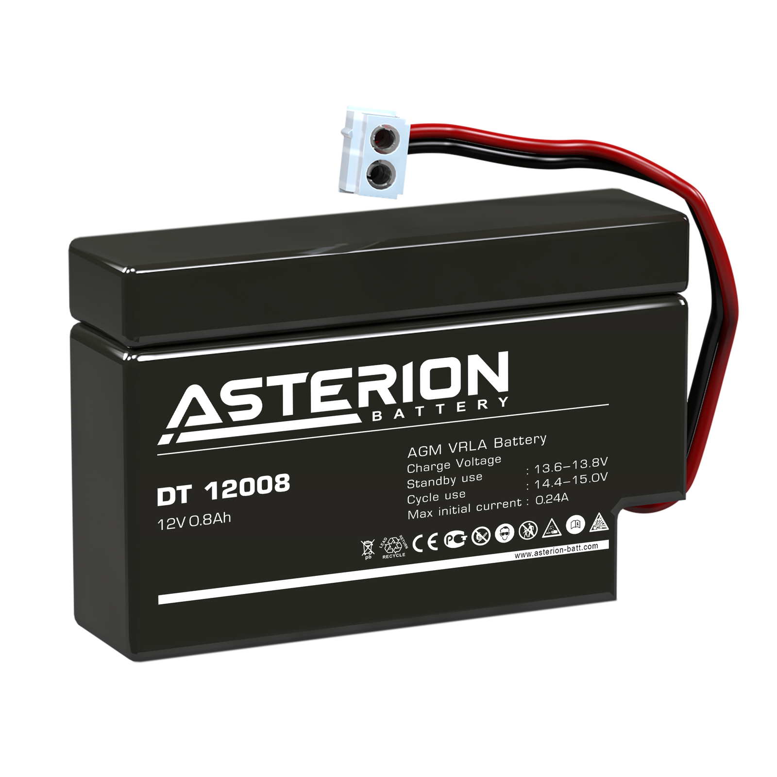 asterion akü, ups aküsü, kgk aküsü, kesintisiz güç kaynağı akü, yangın sistemleri akü, akü, 12v akü, 0.8ah akü