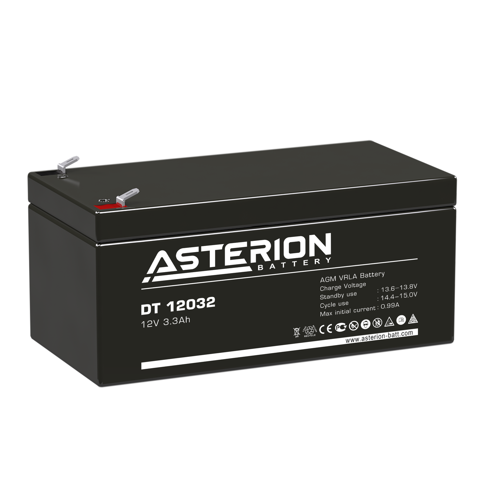 asterion akü, ups aküsü, kgk aküsü, kesintisiz güç kaynağı akü, yangın sistemleri akü, akü, 12v akü, 3.3ah akü